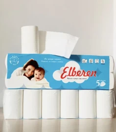 Elberen туалетная бумага 5-слойная, 12 шт рулонов, из первичной целлюлозы