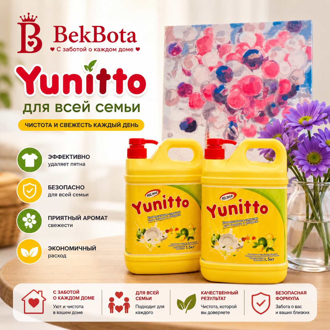 Гель для посуды Yunitto 1,5 кг