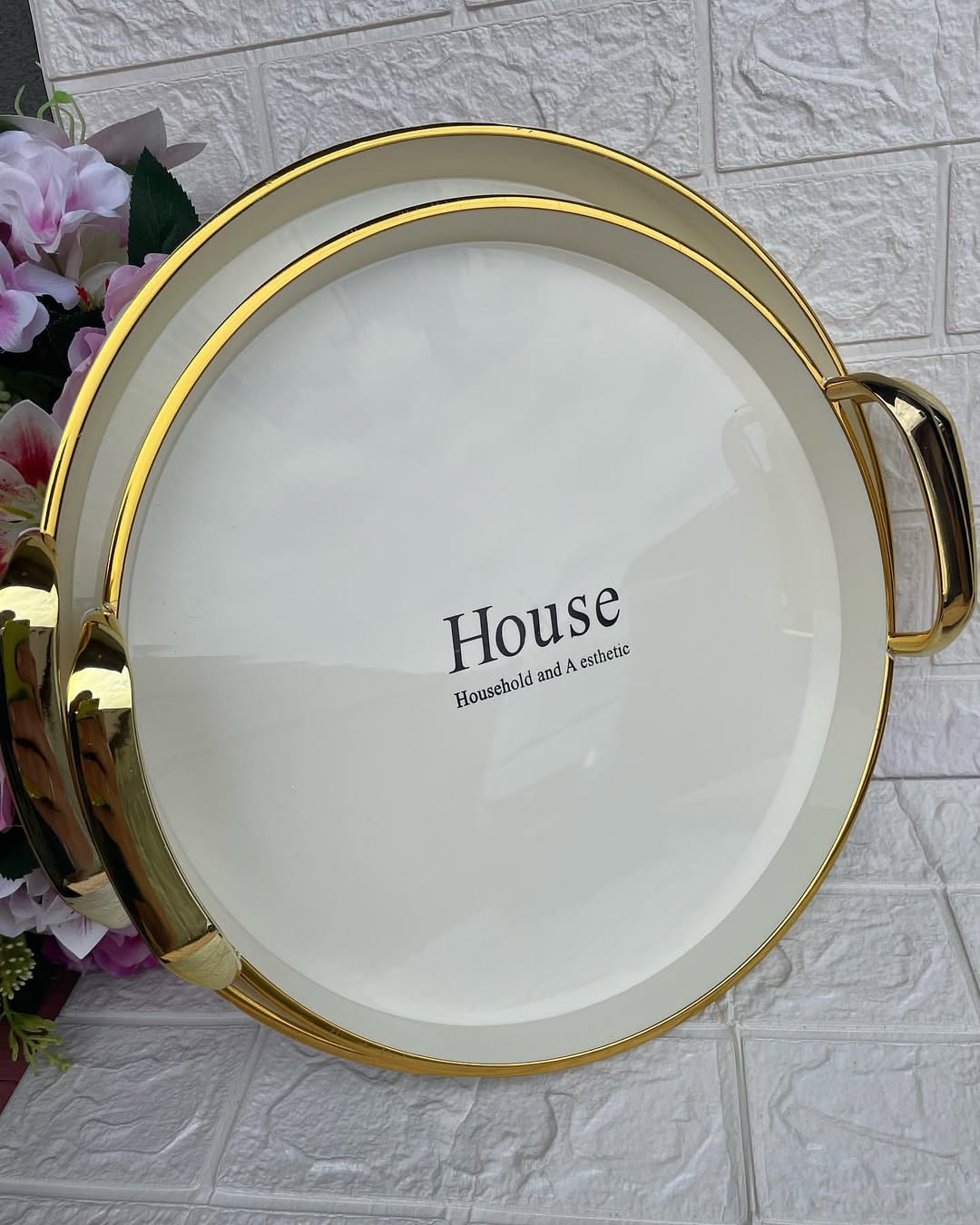 Поднос House золотистый