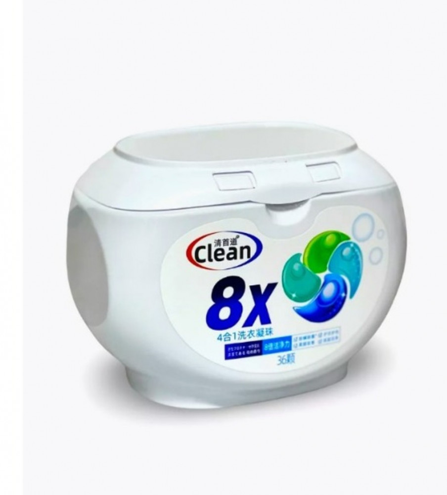Капсулы для стирки 8x Clean 4 в 1, 36 штук